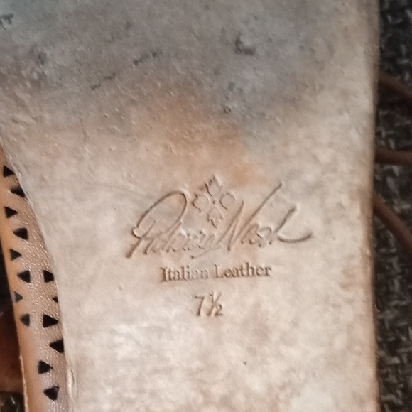 Patricia Nash Tan Loafers with Woven Leather Design - Picture 3 of 4